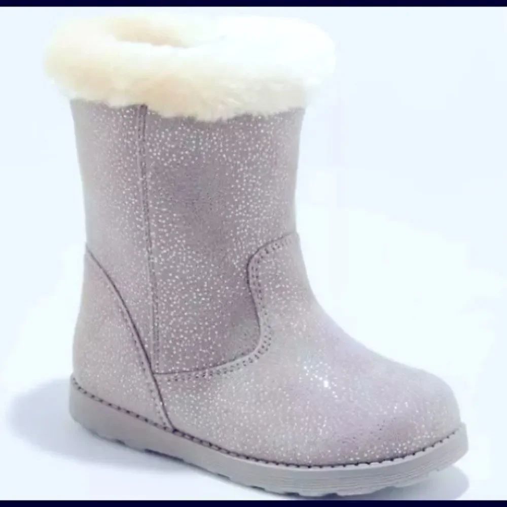 🛍Cat & Jack Girl Karley faux fur glitter Boots sizes various